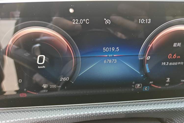 Used Mercedes-Benz A-Class 2019 A 200 L Sport Sedan Odometer Close Up