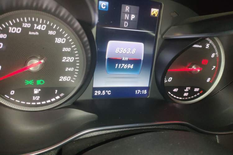 Used Mercedes-Benz C-Class 2018 C 200 Sport Edition Odometer Close Up