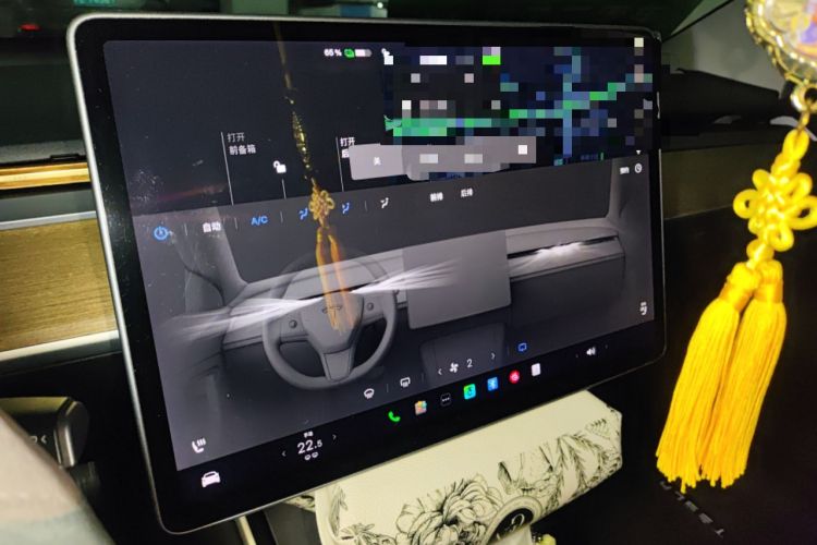 Used Tesla Model 3 2019 Long-Range All-Wheel-Drive Version Audio And AC Panel