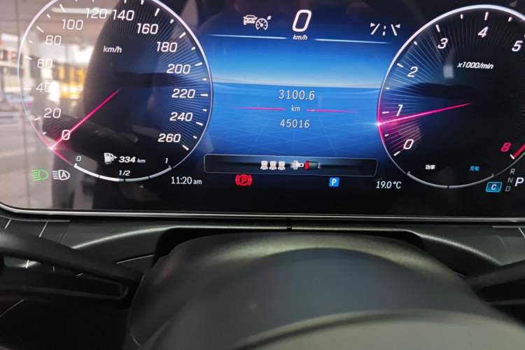 Used Mercedes-Benz C-Class 2024 C 260 L Brilliant Night Sports Edition Odometer Close Up