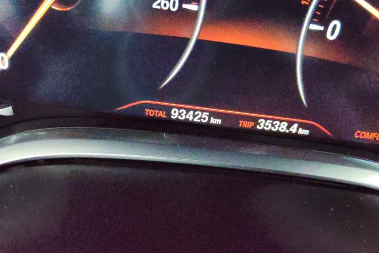 Used BMW 7 Series 2016 740Li Luxury Edition Odometer Close Up