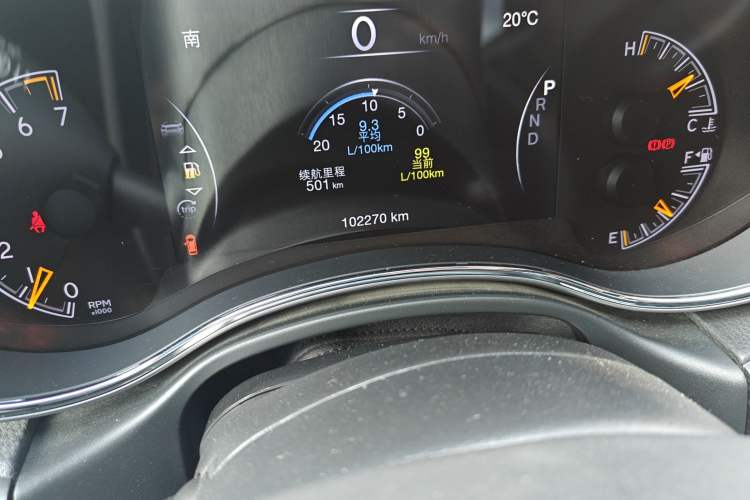 Used Jeep Grand Cherokee 2020 3.6L Elite Navigation Edition Odometer Close Up