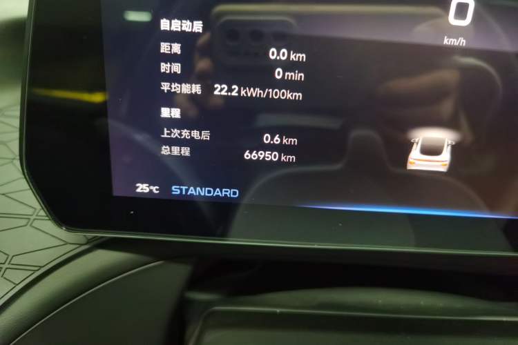 Used XPeng P7 2021 670E Pengyi Edition Odometer Close Up