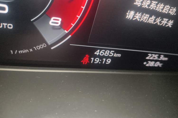 Used Audi A4L 2020 40 TFSI Fashionable and Elegant Model Odometer Close Up