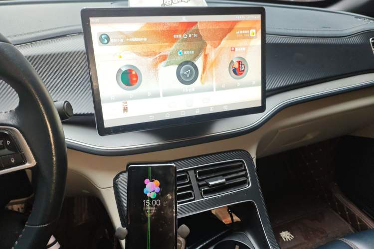 Used BYD Qin PLUS 2021 DM-i 55KM Flagship Model Audio And AC Panel