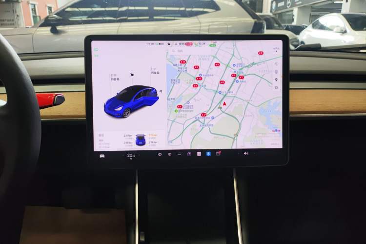 Used Tesla Model 3 2020 Standard Range Rear-Wheel Drive Upgraded Version Audio And AC Panel