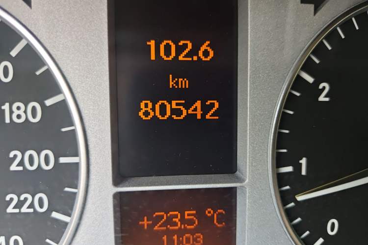 Used Mercedes-Benz B-Class 2009 B 200 Fashion Model Odometer Close Up