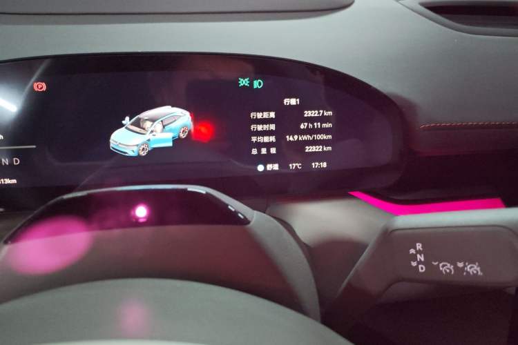 Used Zeekr 007GT 2025 Long-Range Rear-Wheel Drive Intelligent Driving Version 100 kWh Odometer Close Up