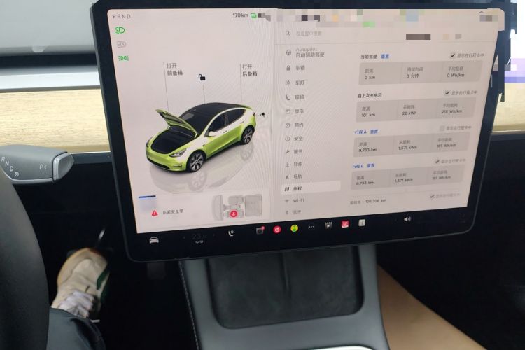 Used Tesla Model Y 2022 Revised Version Long-Range All-Wheel Drive Audio And AC Panel