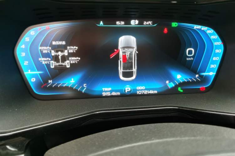 Used Geely Auto Monjaro 2019 Updated Version 350T Yuxingzhe AWD Odometer Close Up