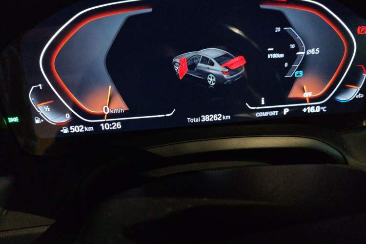 Used BMW 3 Series 2021 Restyled 325Li M Sport Package Odometer Close Up