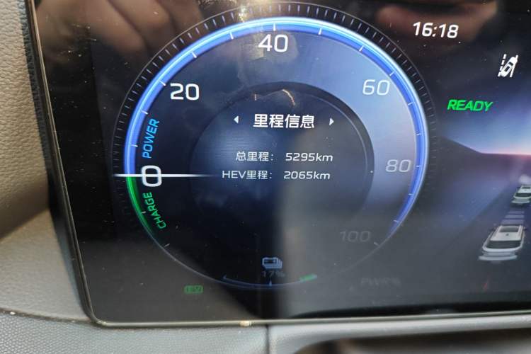 Used Hongqi HS3 PHEV 2025 Model 117km Jingwei Edition Odometer Close Up