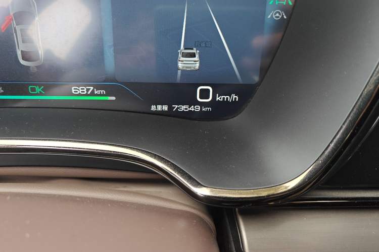 Used BYD Han 2022 EV Genesis Edition 715 km Front-Wheel-Drive Flagship Model Odometer Close Up