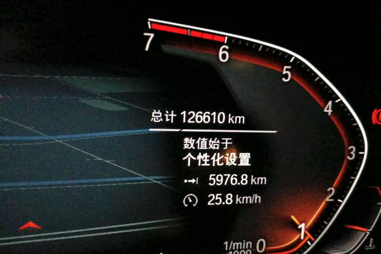 Used BMW 3 Series 2020 325Li First Edition Odometer Close Up