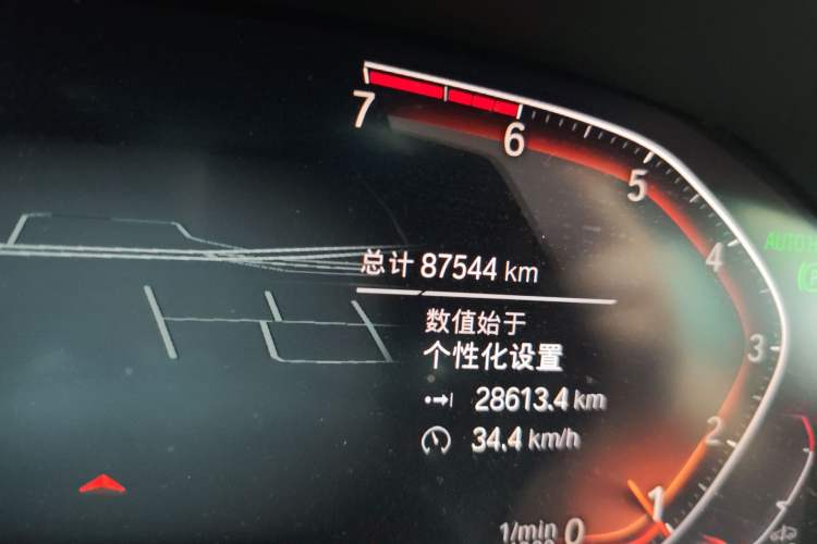 Used BMW 3 Series 2021 325Li M Sport Package Odometer Close Up