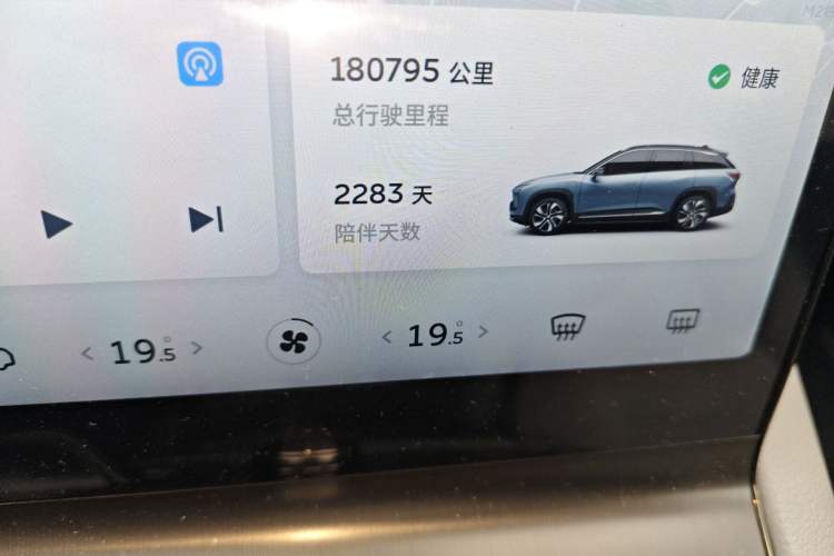 Used Nio ES6 2019 430 km Performance Version Odometer Close Up