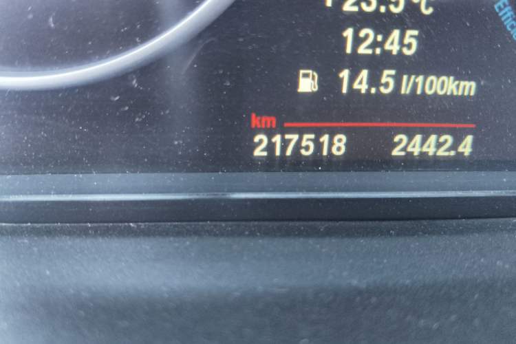 Used BMW 5 Series 2012 523Li Luxury Model Odometer Close Up