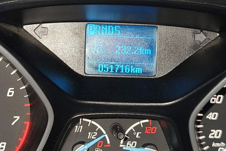 Used Ford Focus 2012 Hatchback 1.6L Automatic Comfort Model Odometer Close Up