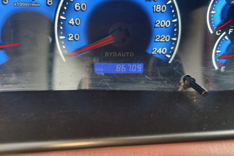 Used BYD F3 2018 1.5L Manual Classic Model Odometer Close Up