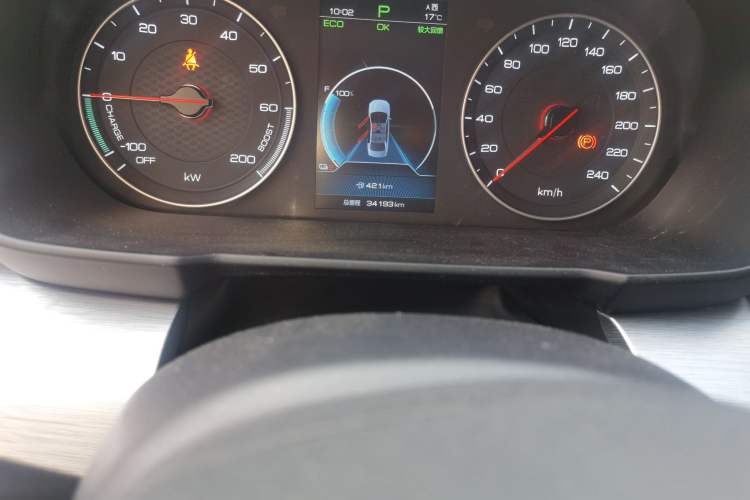 Used BYD Qin New Energy 2019 High-Range Deluxe Model Odometer Close Up