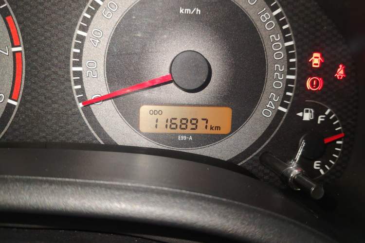 Used Toyota Corolla 2011 1.6L Manual GL Odometer Close Up