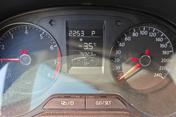 Used Volkswagen Polo 2016 1.4L Automatic Trendy Model Odometer Close Up