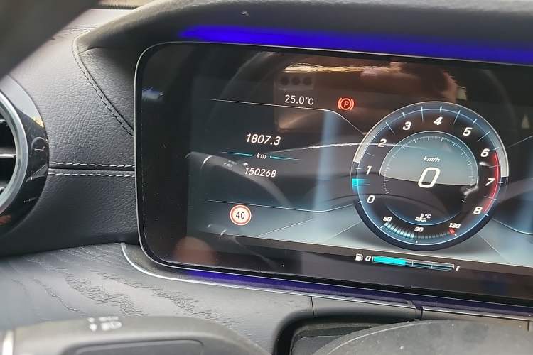 Used Mercedes-Benz E-Class 2016 E 300 L Sporty and Stylish Model Odometer Close Up