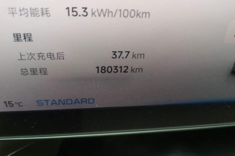 Used XPeng P7 2020 586N Odometer Close Up