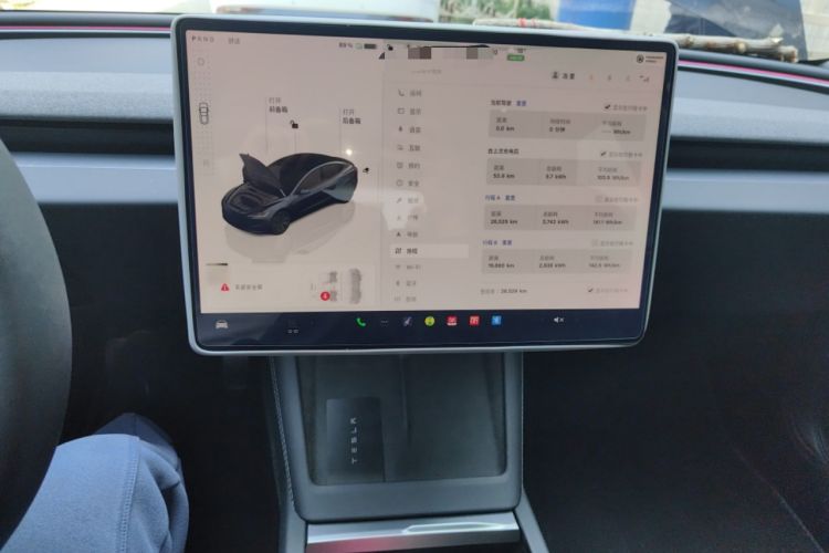 Used Tesla Model 3 2023 Rear-Wheel-Drive Version Audio And AC Panel