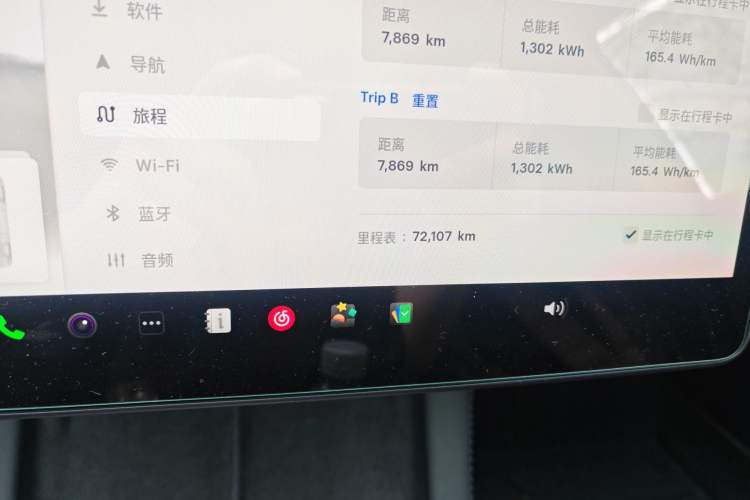 Used Tesla Model 3 2022 Performance High-Performance All-Wheel-Drive Version Odometer Close Up