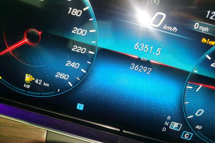 Used Mercedes-Benz E-Class 2023 E 300 L Sport Luxury Edition Odometer Close Up