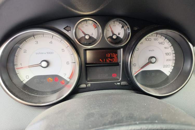 Used Peugeot 408 2013 1.6L Manual Comfort Edition Odometer Close Up