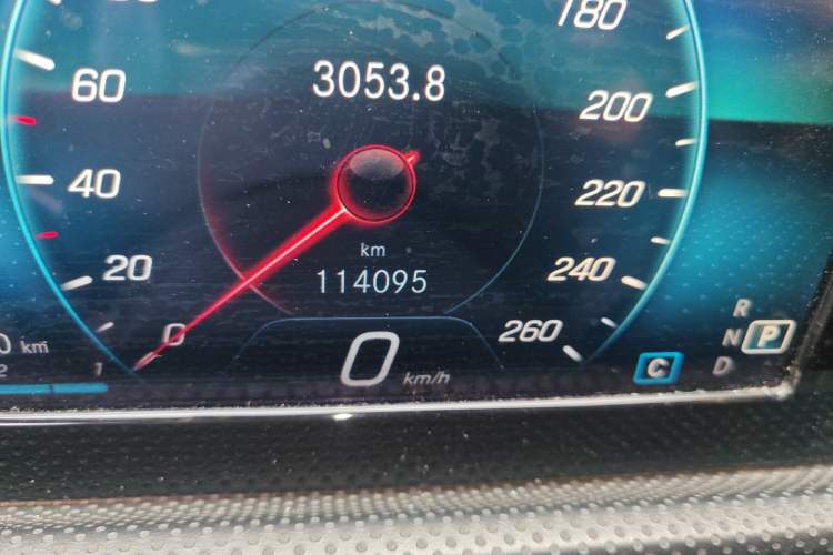 Used Mercedes-Benz A-Class 2019 A 180 L Sport Sedan Odometer Close Up