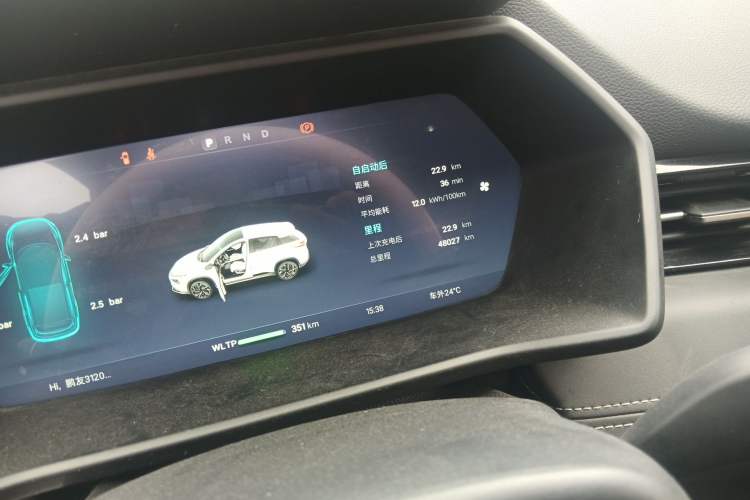 Used XPeng G3 2022 G3i 460G+ Odometer Close Up