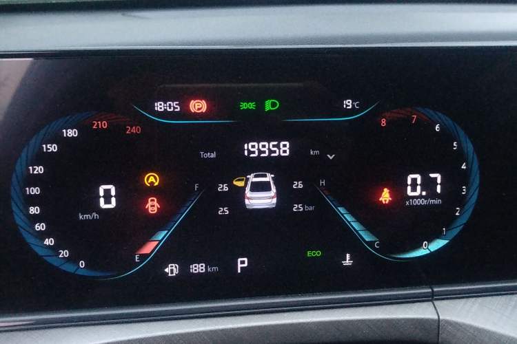 Used CHANGAN Eado 2023 Changan Edition PLUS Blue Whale NE 1.4T GDI DCT Prestige Version Odometer Close Up