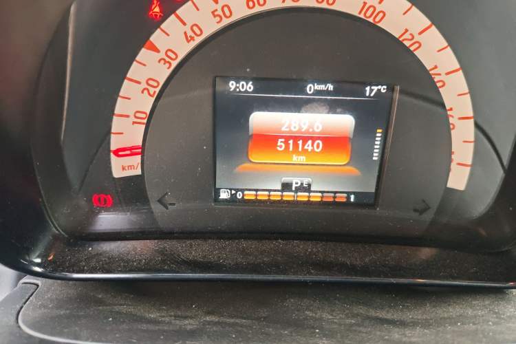 Used smart fortwo 2015 1.0L 52 kW Hardtop Passion Edition Odometer Close Up