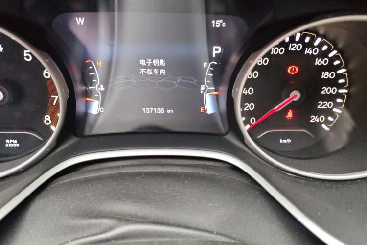 Used Jeep Compass 2017 200T Automatic Family Edition Odometer Close Up