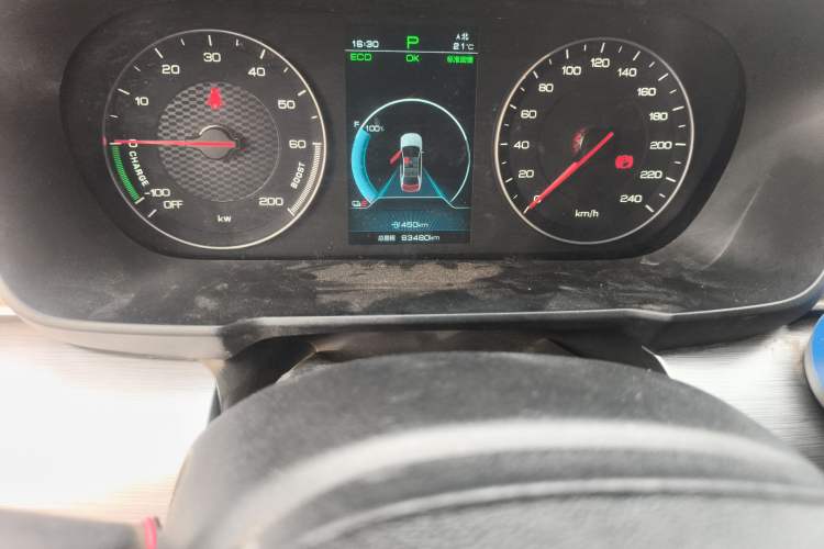 Used BYD Qin New Energy 2021 Travel Edition Odometer Close Up