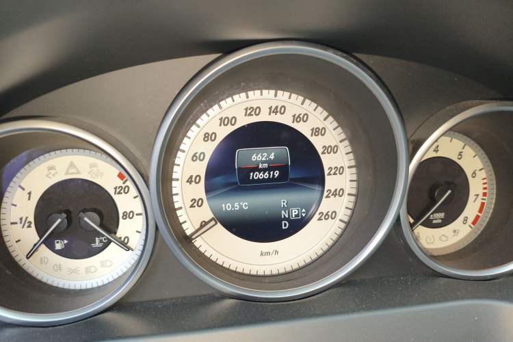 Used Mercedes-Benz E-Class 2014 E 200 Coupe Odometer Close Up