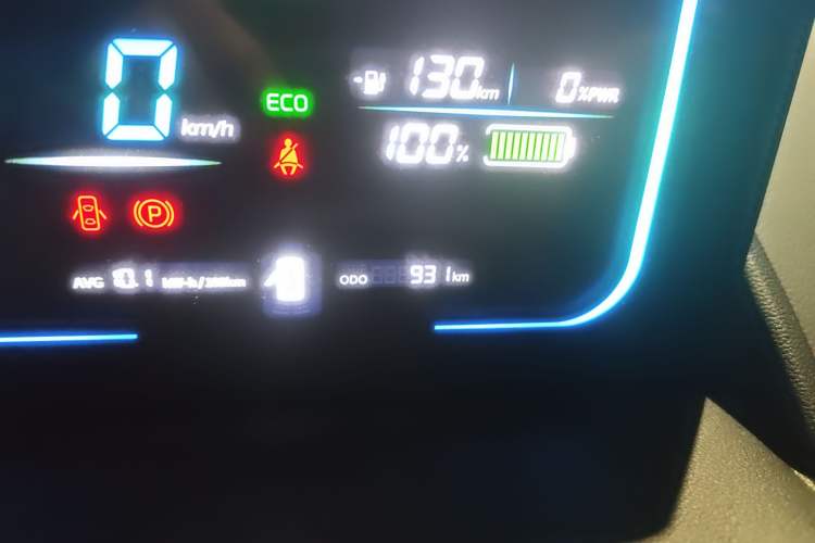 Used CHANGAN NEVO Lumin 2024 130km Qingyue Version Odometer Close Up