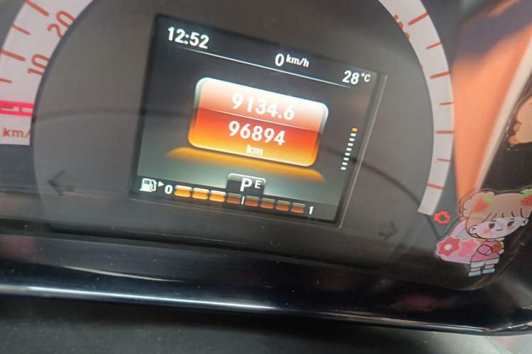 Used smart forfour 2016 1.0L 52 kW Passion Edition Odometer Close Up