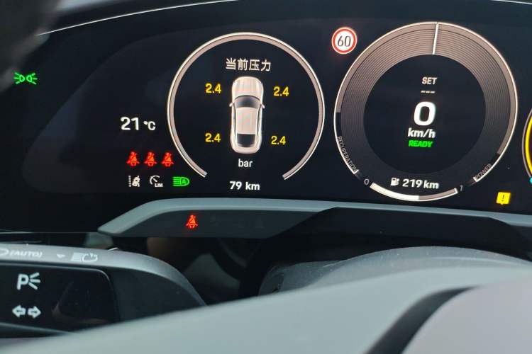 Used Porsche Taycan 2024 Taycan 4 Odometer Close Up