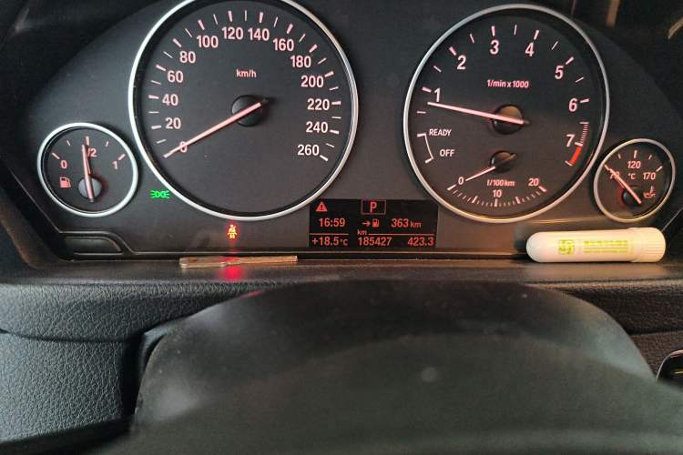 Used BMW 3 Series 2016 316i Fashion Model Odometer Close Up