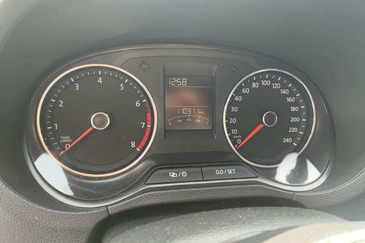 Used Volkswagen Polo 2016 1.6L Automatic Comfort Model Odometer Close Up