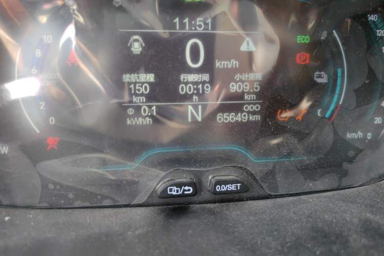 Used Chery QQ Little Ant 2019 4-Seater Smart Edition 30.6 kWh Odometer Close Up