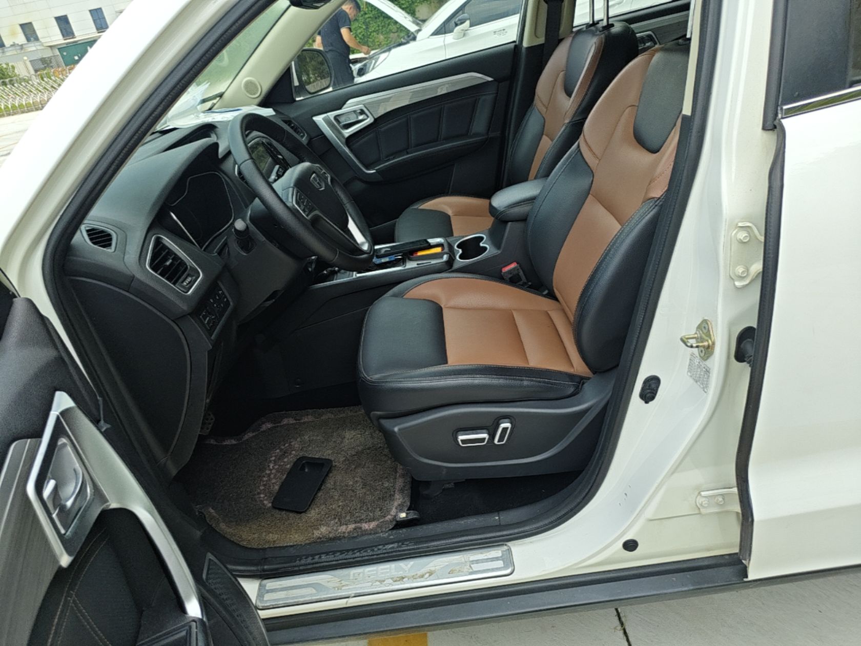 Vordere Reihe im Auto
