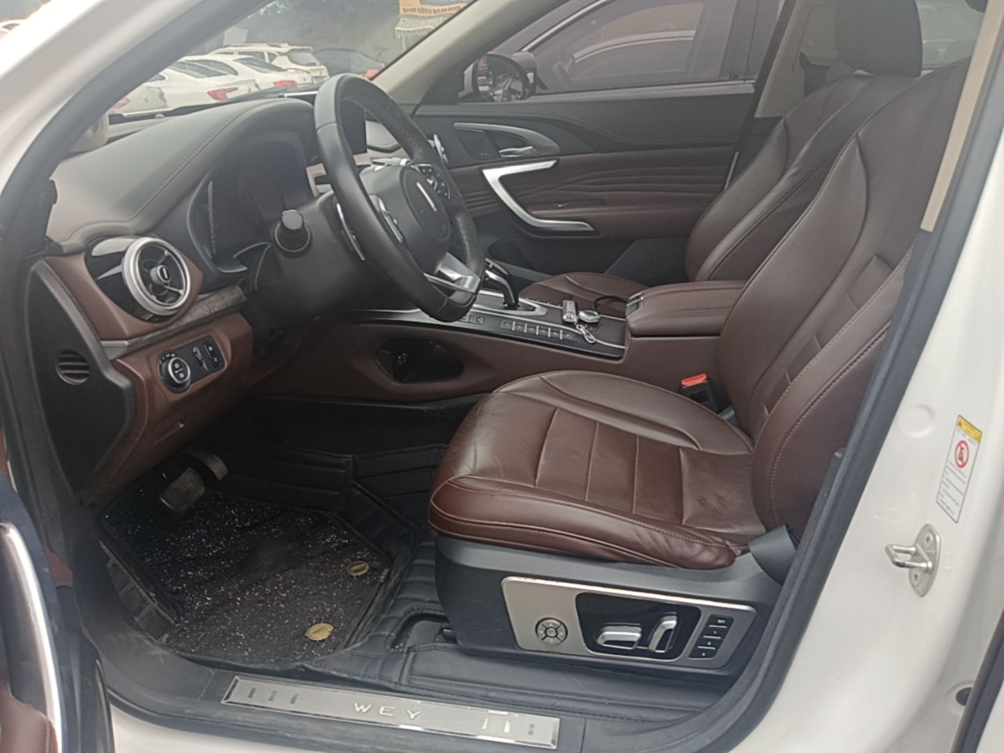 Vordere Reihe im Auto