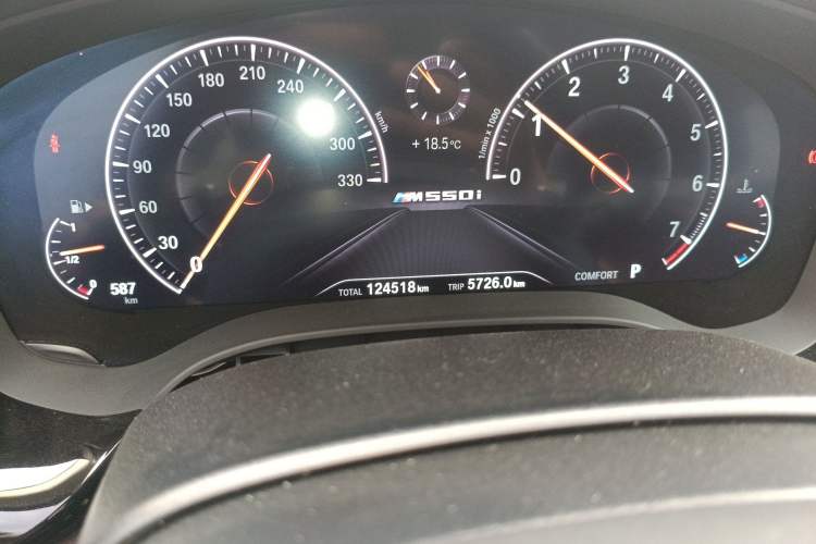 Used BMW 5 Series 2019 Facelifted 530Li Leading Edition Luxury Package Odometer Close Up