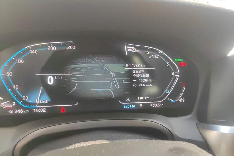 Used BMW 3 Series 2022 Updated 325i M Sport Package Odometer Close Up