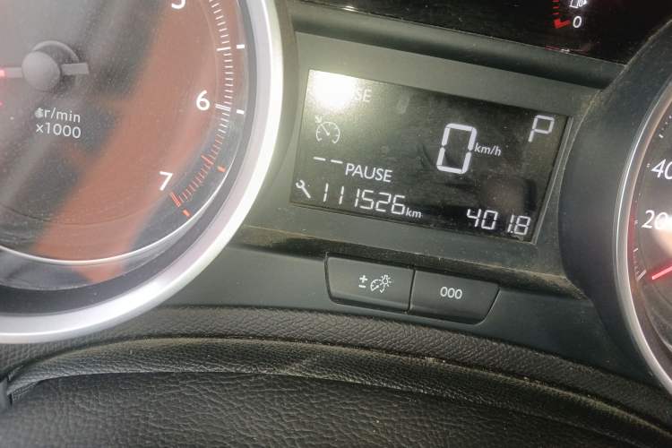 Used Peugeot 408 2016 1.6T Automatic Luxury Edition Odometer Close Up